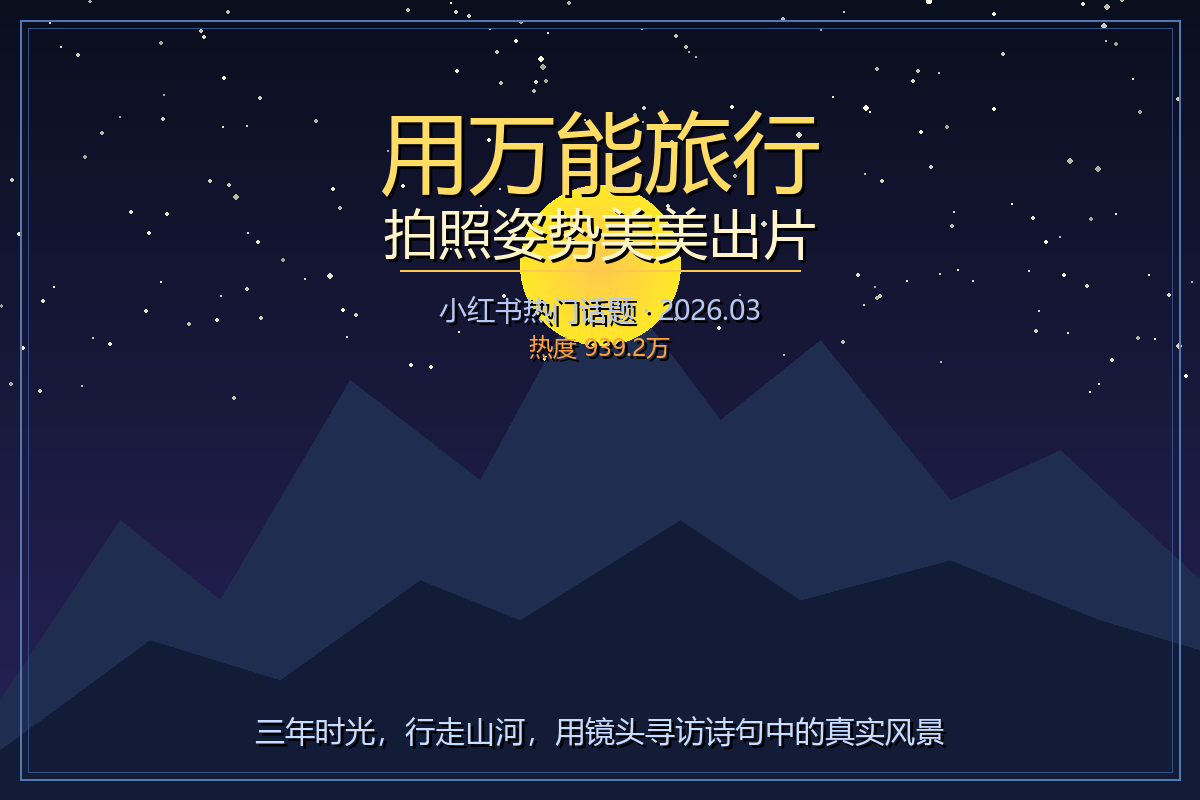 用万能旅行拍照姿势美美出片——朋友圈摄影大赛必胜攻略